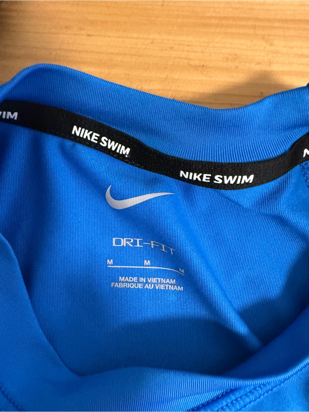Nike Swim Dri-Fit UPF 40+ Blue Swim Rash Guard Shirt Top Long Sleeve Womens M - Picture 6 of 7